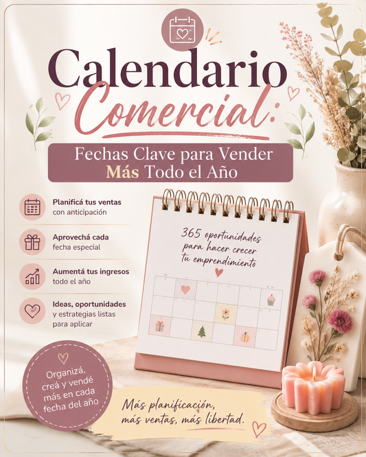 Calendario Comercial,que vender en cada mes